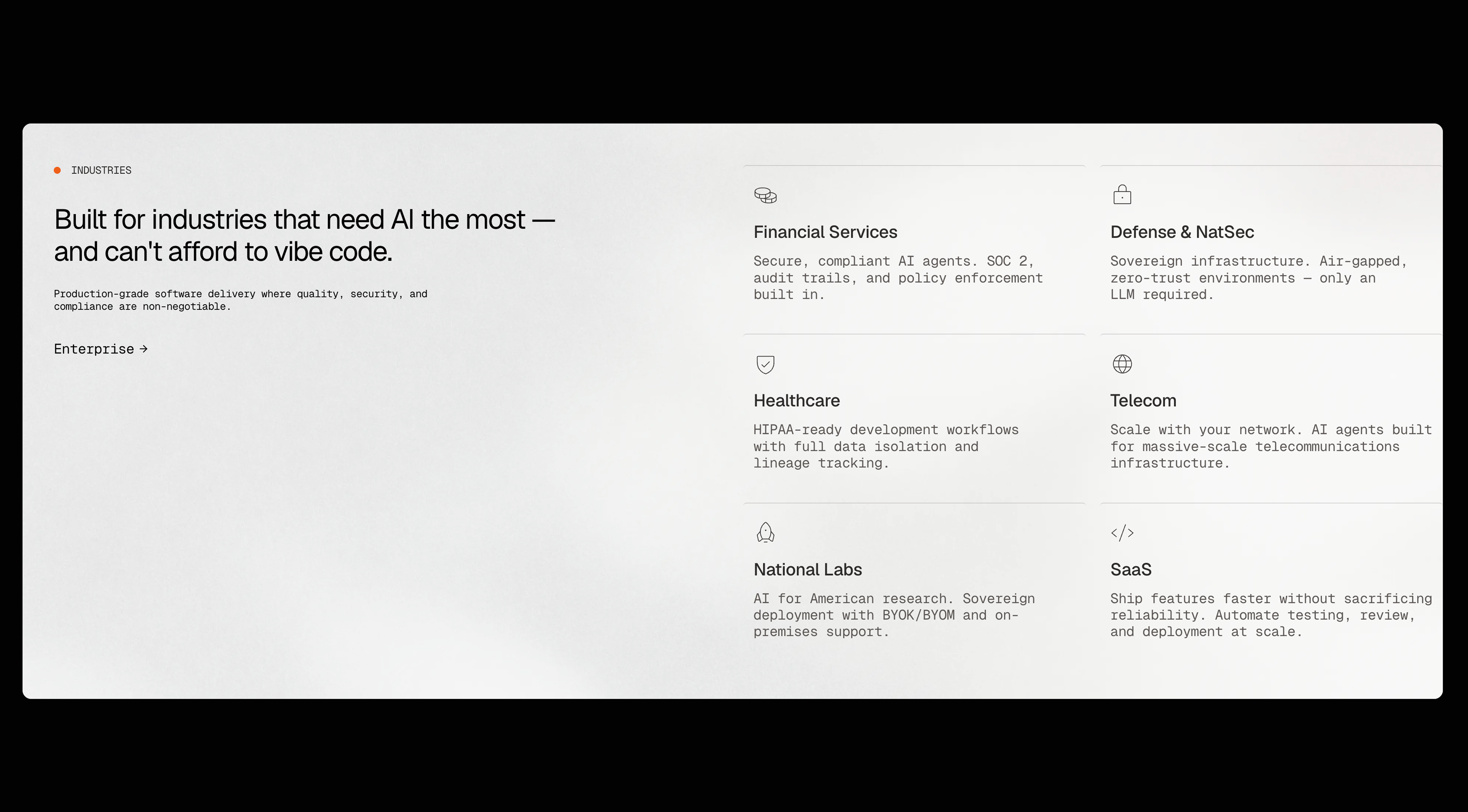 Factory product interface